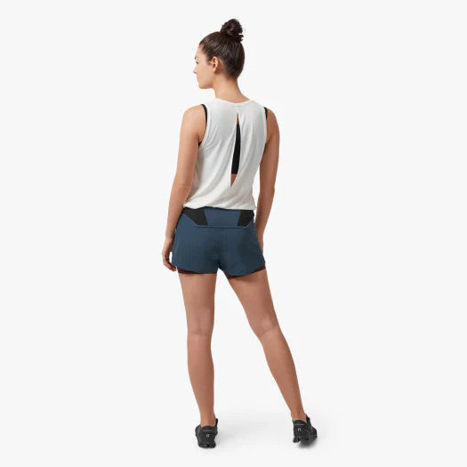 ON-RUNNING RUNNING SHORTS WOMAN - SIZE: WOMEN S - NAVY/MULBERRY New