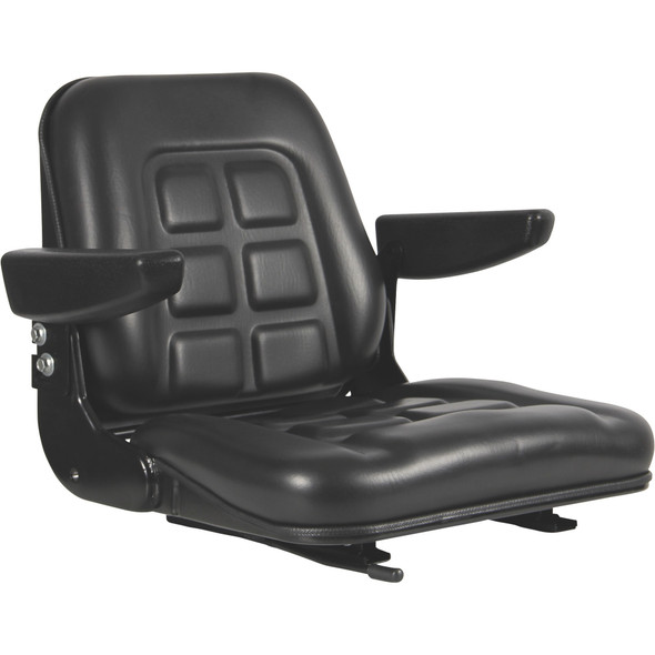 GENERIC BLACK TALON UNIVERSAL FOLDING BUCKET SEAT WITH ARMRESTS - BLACK