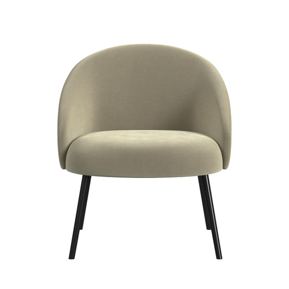 HOMEPOP HOME DECOR UPHOLSTERED MODERN ACCENT CHAIR - TAUPE VELVET