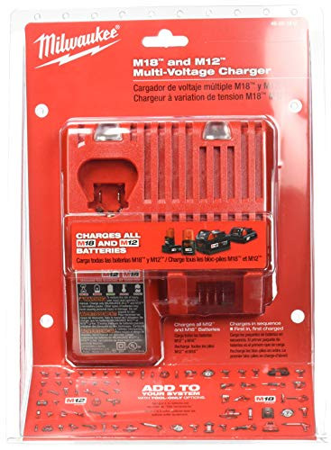 Milwaukee 48-59-1812 M12 or M18 18V and 12V Multi Voltage Lithium Ion Charger