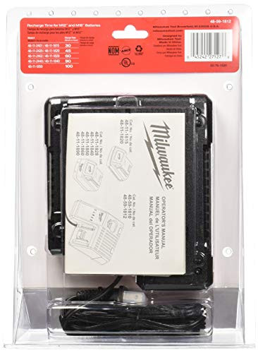 Milwaukee 48-59-1812 M12 or M18 18V and 12V Multi Voltage Lithium Ion Charger
