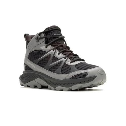 MERRELL WOMEN'S TEMPO EXP MID WP SHOES - SIZE: MEN 8 - BLACK/CHARCOAL