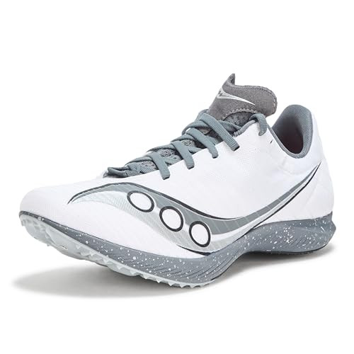 S29099-10 SAUCONY MEN'S VELOCITY MP SHOES - SIZE: MEN 9 - WHITE/CARBON