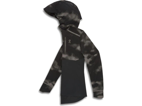 ON WOMEN'S WEATHER JACKET LUMOS - SIZE: WOMEN L - BLACK/GRAY New