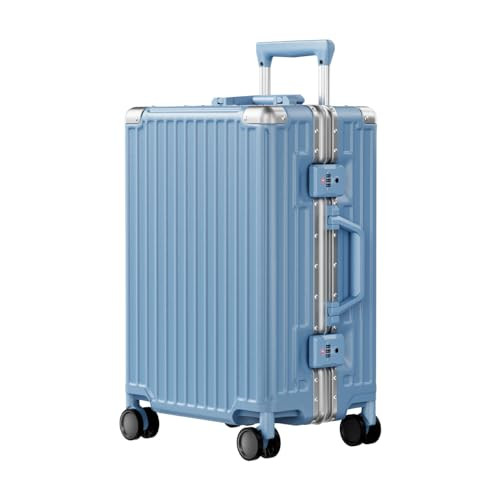 ANYZIP CARRY ON LUGGAGE PC+ABS ALUMINUM FRAME HARD SHELL TSA LOCK 20 HAZE BLUE New