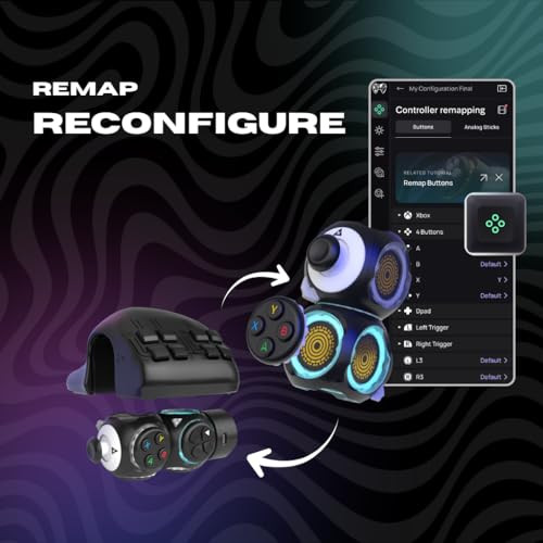 BYOWAVE PROTEUS BUILDER ONE-HANDED PC,STEAM,X|S ADVANCED REMAPPING - BLACK