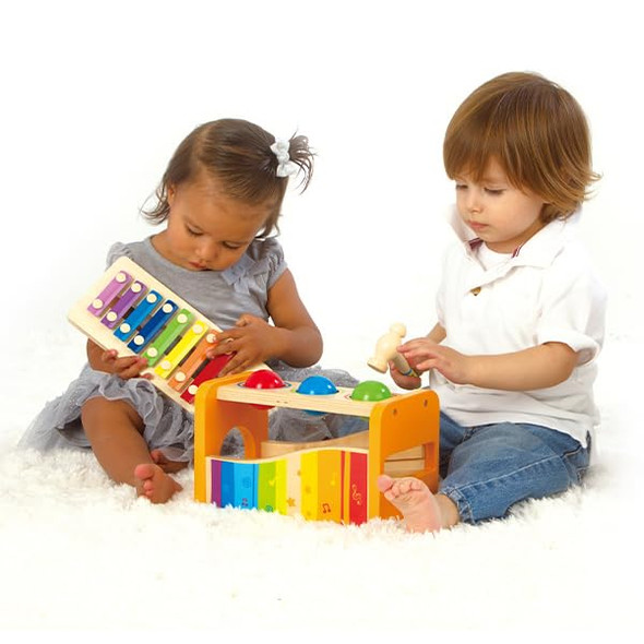 HAPE POUND & TAP BENCH WITH SLIDE OUT XYLOPHONE E0305 - MULTI