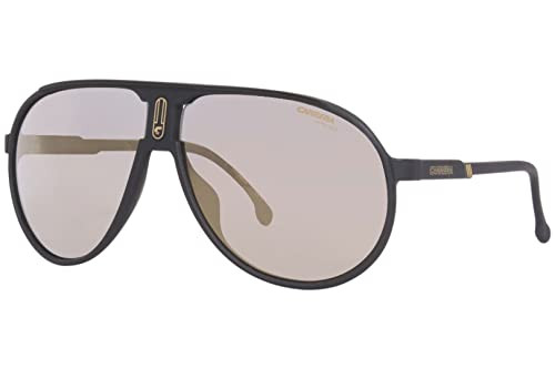 CARRERA UNISEX SUNGLASS CHAMPION65/N PILOT 62MM MATTE BLACK/GRAY GOLD MIRRORED