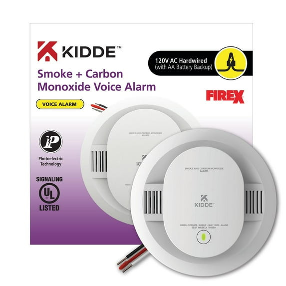 KIDDE HARDWIRED INTERCONNECTABLE SMOKE AND CARBON MONOXIDE DETECTOR - WHITE