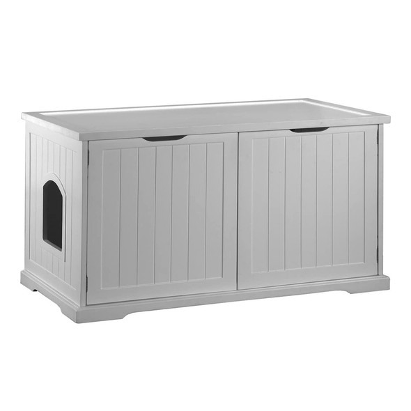 MERRY PRODUCTS CAT WASHROOM BENCH - WHITE