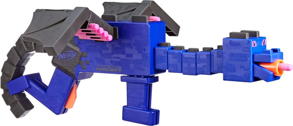NERF MINECRAFT ENDER DRAGON BLASTER, 11 NERF ELITE FOAM DARTS - MULTICOLOR
