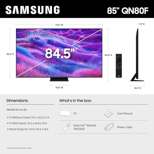 SAMSUNG 85” QN85QN80FDFXZA CLASS SERIES 4K NEO QLED SMART TV - BLACK
