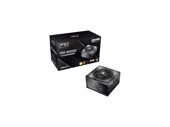 ASRock PRO PRO-M1000G 1000 W ATX 3.1 80 PLUS GOLD Certified Power Supplies