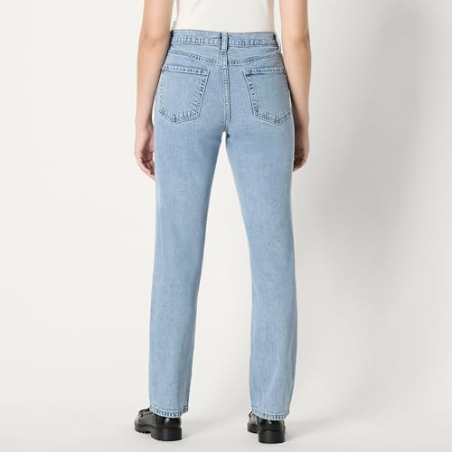 AMAZON ESSENTIALS WOMEN'S MEDIUM STRETCH - SIZE: 12 - ICED BLUE LIGHT WASH New