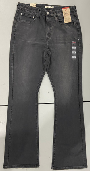 LEVI'S 725 HIGH RISE BOOTCUT JEAN SIZE 33X32 - SOFT BLACK/NOSTALGIC NIGHT STRIPE New