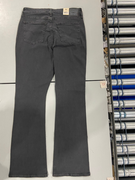 LEVI'S 725 HIGH RISE BOOTCUT JEAN SIZE 33X32 - SOFT BLACK/NOSTALGIC NIGHT STRIPE New