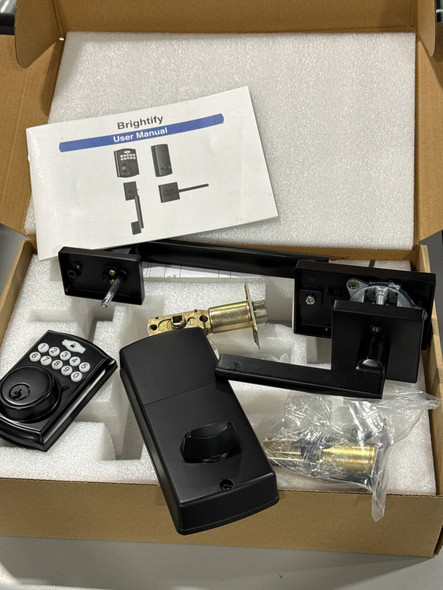 ZMNEW ELECTRONIC KEYPAD DEADBOLT BRIGHTIFY KEYLESS ENTRY LOCK - MATTED BLACK