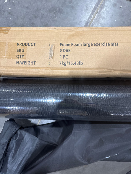 YES4ALL EXERCISE MAT FOR HOME GYM, FITNESS WORKOUT MATS, 48.75*6*6 - BLACK