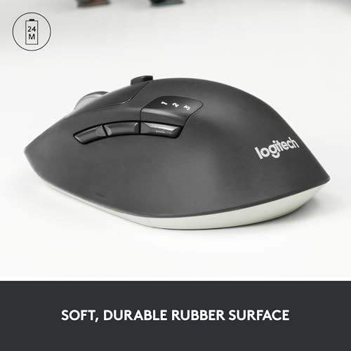 LOGITECH M720 TRIATHLON MULTI-DEVICE WIRELESS MOUSE, BLUETOOTH, USB UNIFYING