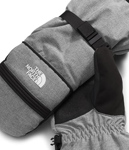 The North Face Women's Montana Insulated Ski Mitt, Black and Medium Heather Grey New