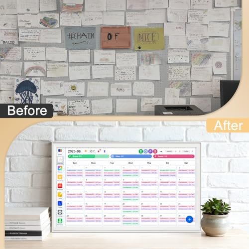 HOMLAB DIGITAL CALENDAR 21.5" SMART TOUCHSCREEN ELECTRONIC CALENDARS - WHITE