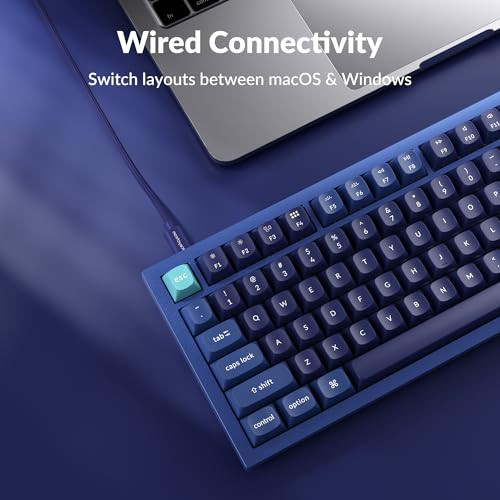 Keychron Q1 RGB Custom Mechanical Keyboard Knob 75% Gateron Brown Switch - Blue