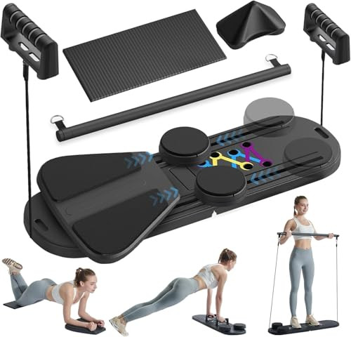 AILINKOR FOLDABLE PILATES REFORMER SET, WORKOUT, PILATES FOR FITNESS - BLACK