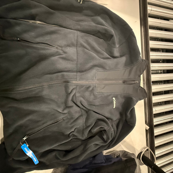 COLUMBIA SPORTS WEAR FLEECE REGULAR FIT JACKET LARGE - NAVY BLUE New