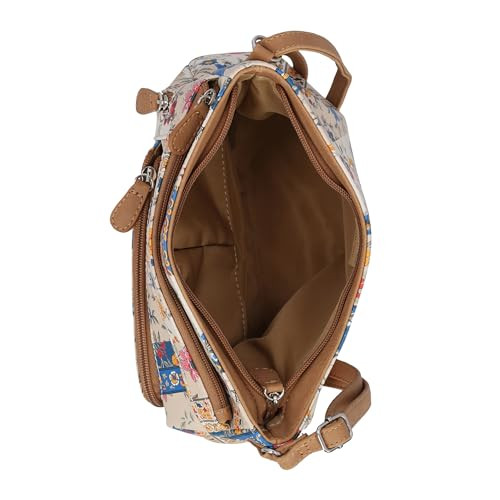 H383FR/28A MULTISAC WOMENS SUMMERVILLE EAST WEST CROSSBODY BAG PRETTY PATCHES New