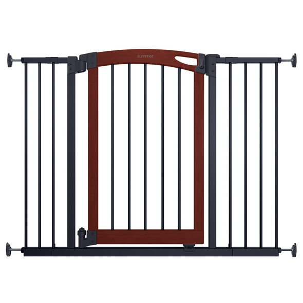SUMMER INFANT ESSEX CRAFT SAFETY GATE - CHERRY & CHARCOAL GRAY