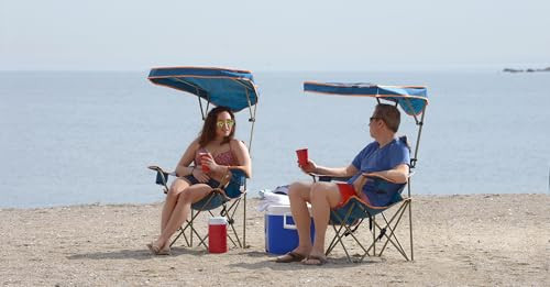 QUIK SHADE MAX SHADE HIGH AND WIDE FOLDING CAMP TILT UV SUN PROTECTION - BLUE