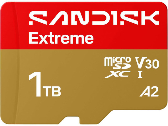 SanDisk Extreme 1TB MicroSD Memory Card Model SDSQXH9-1T00-GZ6MA