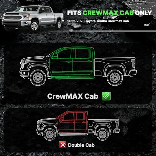 OEDRO Running Boards Two Stairs Design All-Steel Build OEDRO0109 - BLACK