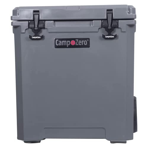 CAMP-ZERO 50L- 52 Quart Hard Cooler with Easy-Roll Oversized Wheels