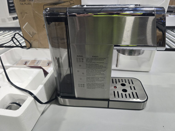 AMZCHEF 20 BAR COFFEE MACHINE SELF-CLEANING MEMORY FUNCTION - STAINLESS STEEL