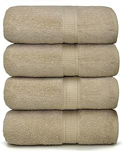 ARIV TOWELS 4-PIECE LARGE PREMIUM BATH TOWELS SET- SUITABLE - 30