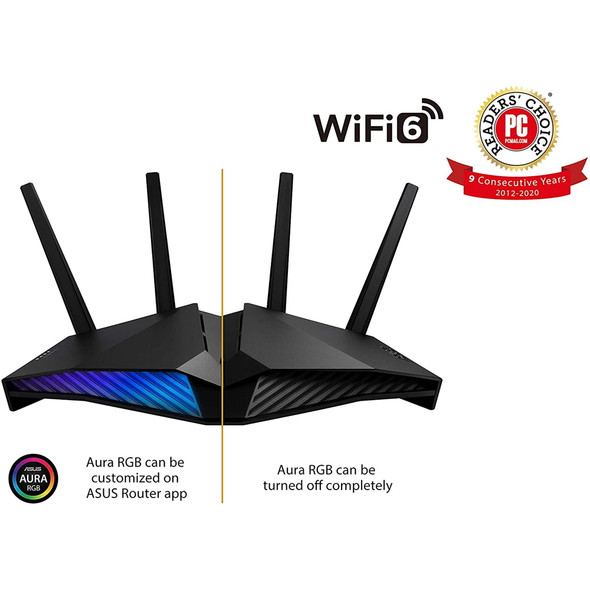 ASUS AX5400 WiFi 6 Gaming Router (RT-AX82U) - AiMesh Compatible
