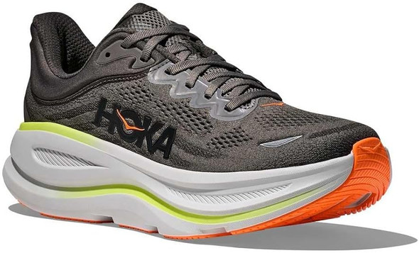 HOKA BONDI 9 - SIZE: MEN 9.5 - ASPHALT GRAY/GRAVEL/BLACK