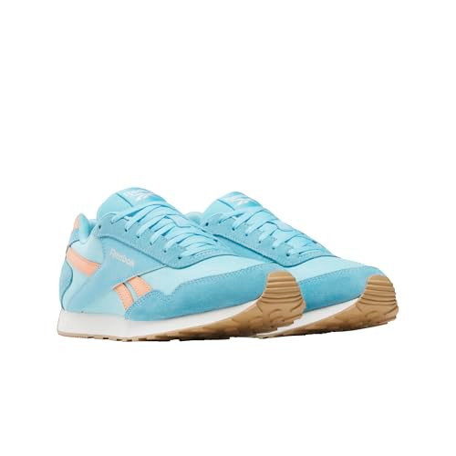 REEBOK WOMEN'S GLIDE LOW - SIZE: WOMEN 5.5 - DIGITAL BLUE/SUNKISSED ORANGE/CHALK