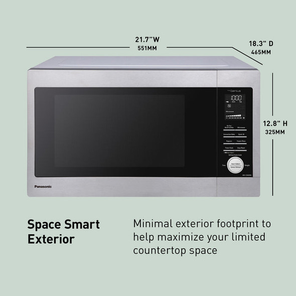 PANASONIC 1.3 CU. FT. HOMEMADE COUNTERTOP MICROWAVE - NN-CD65NS - SILVER