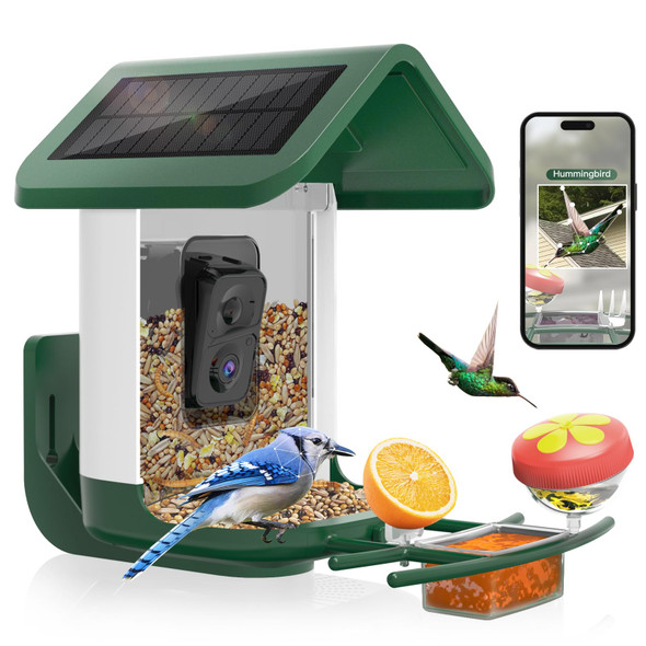 ONLYFLY BIRD FEEDER WITH CAMERA SOLAR POWERED SMART CAMERA BIRD FEEDER 2K