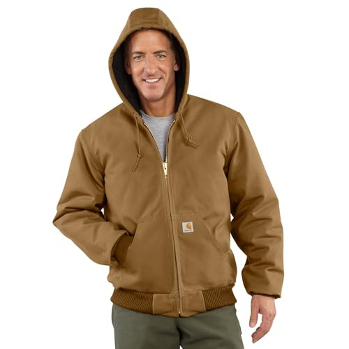 CARHARTT MENS LOOSE FIT FIRM DUCK INSULATED FLANNEL LINED J140 GRAVEL XL TALL