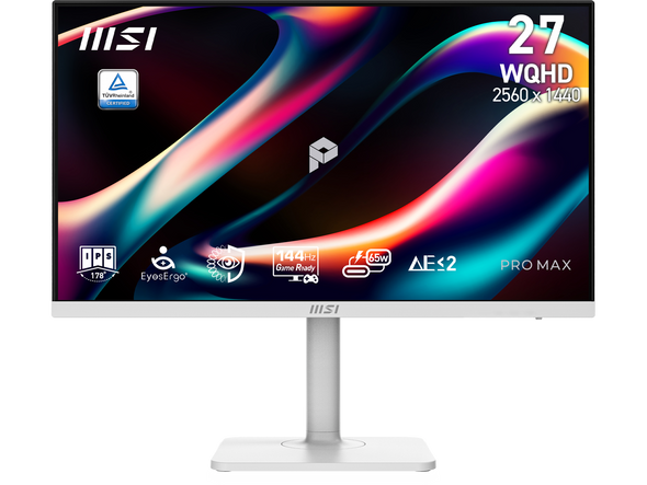 MSI 27 inch  QHD 2K 1440P 144Hz Adaptive Sync HDR Ready USB-C Built-in Speakers