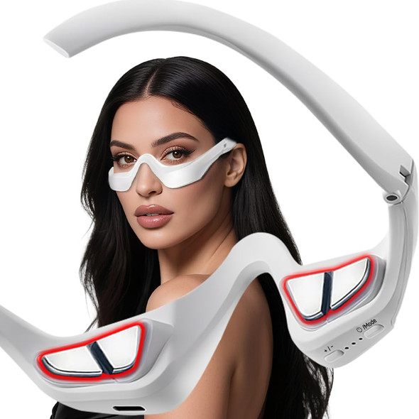 YOEYOU LED LIGHT THERAPY EYE MASSAGER - WHITE