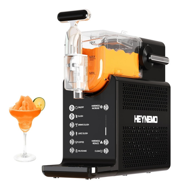 HEYNEMO SINGLE-TANK SLUSHIE MAKER WITH RAPID CHILL,SELF-CLEAN,5 MODE - BLACK