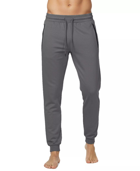 BLU ROCK MEN'S SLIM-FIT TECH ZIPPER POCKETS SWEATPANTS - SIZE: MEN XL - CHARCOAL New