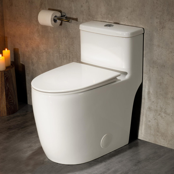 Casta Diva One Piece Toilet Elongated with 17.5" ADA Height Comp Modern Toilets