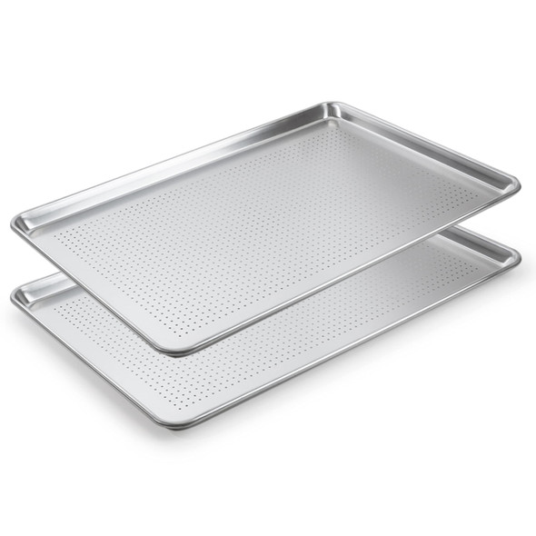 GERNERIC FULL SIZE PERFORATED BUN PAN SILVER