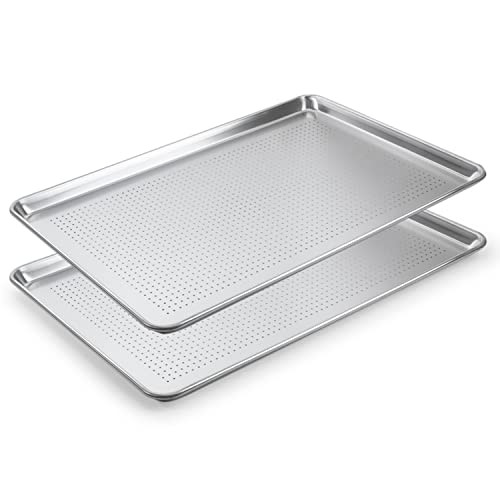 GERNERIC FULL SIZE PERFORATED BUN PAN SILVER