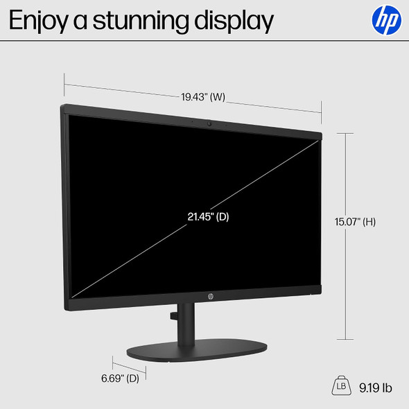 HP 22-DG00 21.45" FHD All-in-One PC, Intel N200, 8GB, 512GB, Windows 11